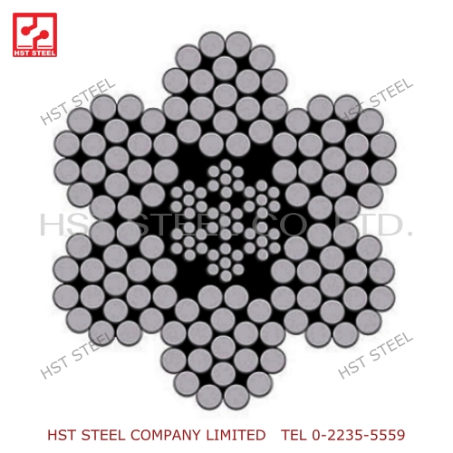 ลวดสลิง Ungalvanized 6x19 + IWRC